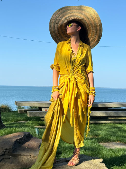 Silk Habotai Tie Dress Vacances